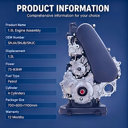 Toyota 2KD-FTV 2.5L D-4D Diesel Engine Long Block Product Information Table