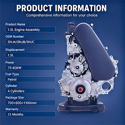 Toyota 2KD-FTV 2.5L D-4D Diesel Engine Long Block Product Information Table